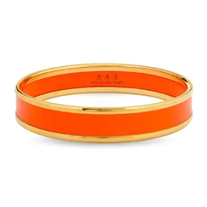 Halcyon Days Bangle in Enamel Orange 1cm