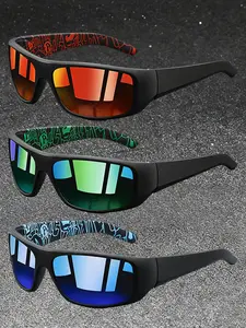 3pcs latest model camouflage sports sunglasses, Sports cycling sunglasses, unisex, multiple colors, UV400 lenses to protect against UV rays, ideal for long time outdoor activities, vacations, driving, fishing