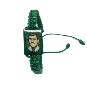 Jesus Malverde Knotted Rope Bracelet