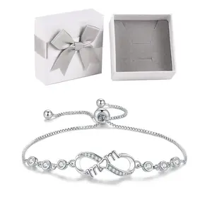 Desimtion Gifts for Women Mom, Infinity Love Bracelets for Women, Valentines Day Birthday Jewelry Gifts for Her Girls Girlfriend Mom Wife from Daughter Son