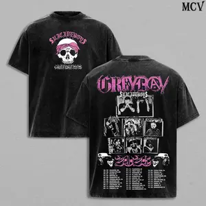 GreyDay 2026 Tour Shirt – Vintage Acid Washed Oversized Graphic T Shirt, Rap Underground Hip Hop Streetwear, Concert Tour Merch Aesthetic, Heavyweight Cotton Unisex Tee, Washed Hoodie & Sweatshirt Option Concert Tour Merch for Fans