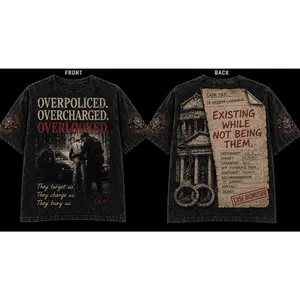LIL G x AURIA – Overpoliced Tee (Acid Wash Edition)