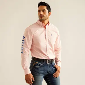 Ariat Mens Pro Series Team Gerson Fitted Shirt - Orange