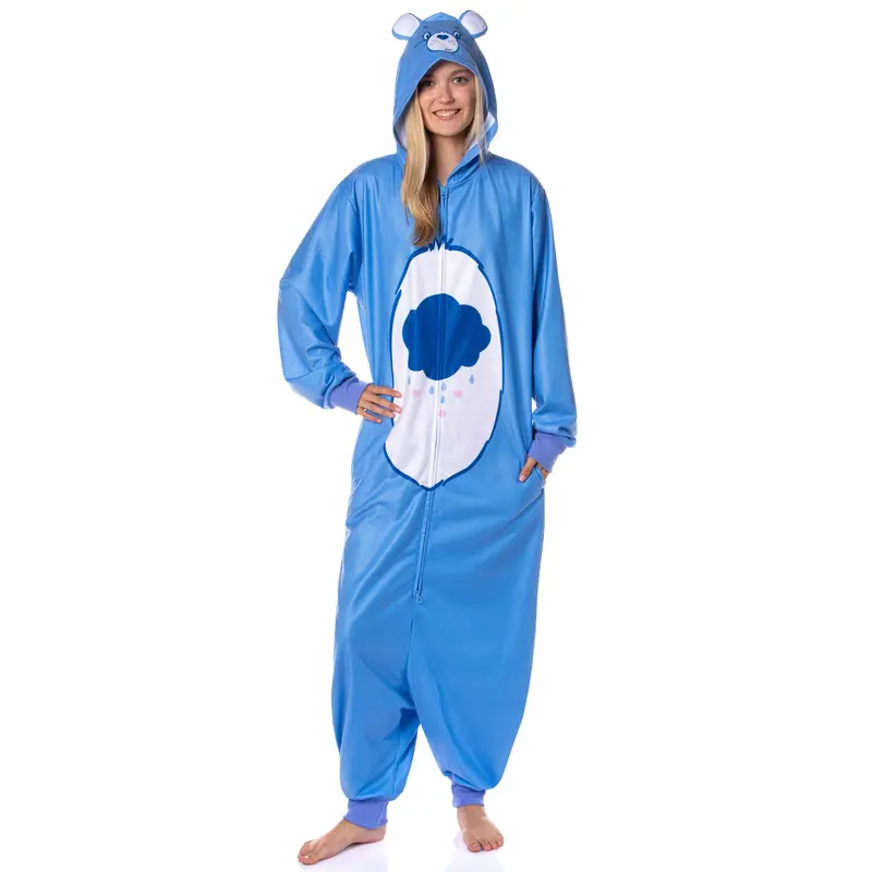 Care Bears Hooded Union Suit Footless One Piece Costume Pajama For Men or Women
