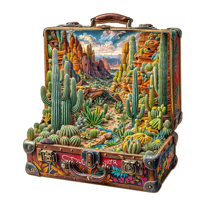 Desert Odyssey-1 3D Layered Wooden Jigsaw Puzzle - 160-200pcs, Eco-Friendly Wood, UV Printing, Standard Box, Beginner-Friendly, Boosts Patience & Creativity, Family Game Nights, Ideal Gift (Toys & Hobbies, Games & Puzzles)