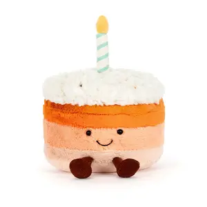 Amuseables Jellina Birthday Cake Plush – Cute Soft Jellycat Birthday Cake Toy, Fun Celebration Gift for Kids, Girls & Plush Collectors, US Stock