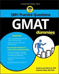 USED-Gmat: 1,001 Practice Questions for Dummies by McCune, Sandra Luna (Paperback)