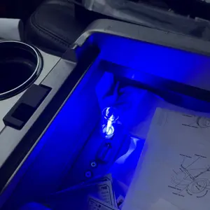 USB Car Atmosphere Light, Touch Dimmable LED Filament Lamp Bulb, Portable Plug and Play Night Light, Decorative Light for Car Home Bedroom