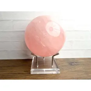 Rose Quartz Sphere 4.25” 4lb 4.6oz Large Pink Crystal Ball Display #49