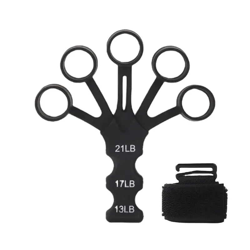 Silicone Finger Trainer, Wrist Puller, Finger Rehabilitation Enhancer, Flexion and Extension Five Finger Training Grip ring Adjustable Hand Strengthener Adjustable Workout Equipment Home Workout Equipment