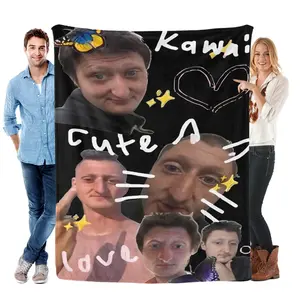 Daniel Larson Cozy Funny Printed Flannel Blanket Extra Large 80x60 inches Soft Warm Throw for Sofa Bed Home Decor Perfect Gift for Family and Friends