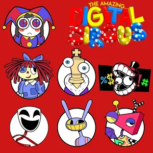 The Amazing Digital Circus Characters Keychain