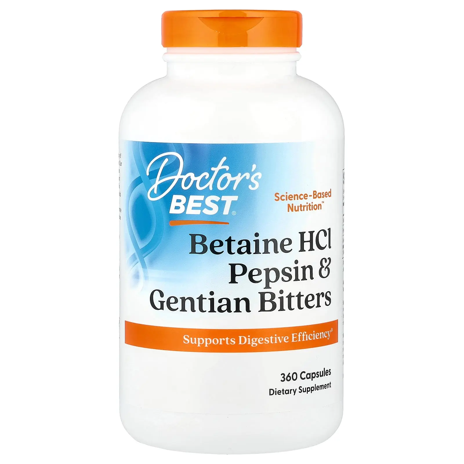 Doctor's Best Betaine HCl, Pepsin and Gentian Bitters, 360 Capsules Doctor's Best Betaine HCl, Pepsin and Gentian Bitters, 360 Capsules