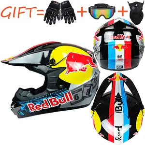 Unisex All Season Full Face Off-Road Helmet with Adjustable Visor & Reflective Design, Durable Impact Safety Protective Gear for ATV Go-Kart Mountain Bike Downhill Motorcycle