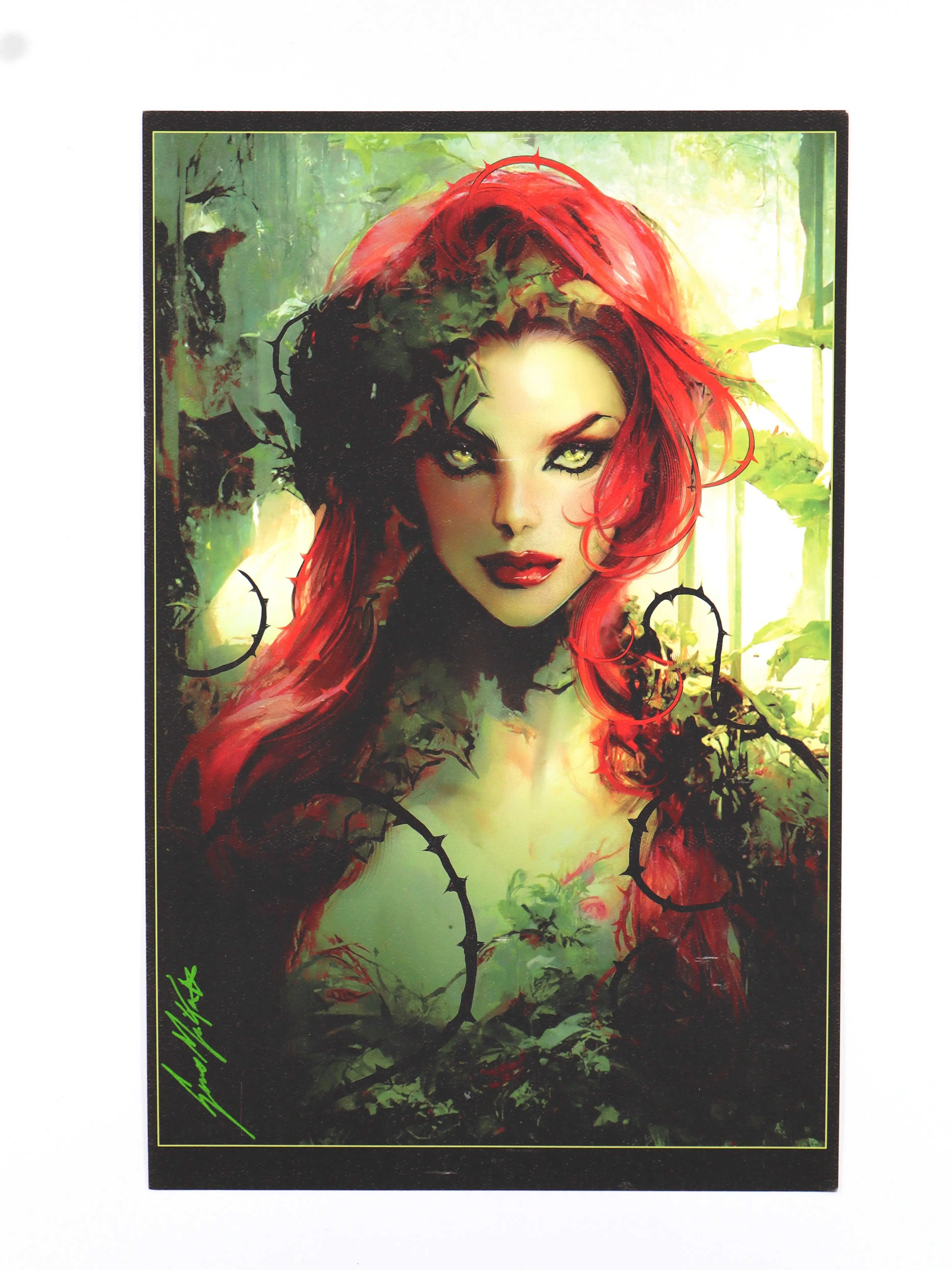 Sozomaika Poison Ivy Canvas Art Print | DC Comics Gotham Sirens Premium Wall Decor Poster For Studio Gallery