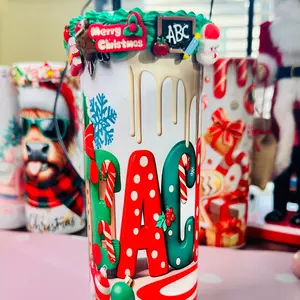 Candy cane Christmas Teacher tumbler |  Teacher Christmas  Tumbler | Christmas sweets Tumbler for Teacher
