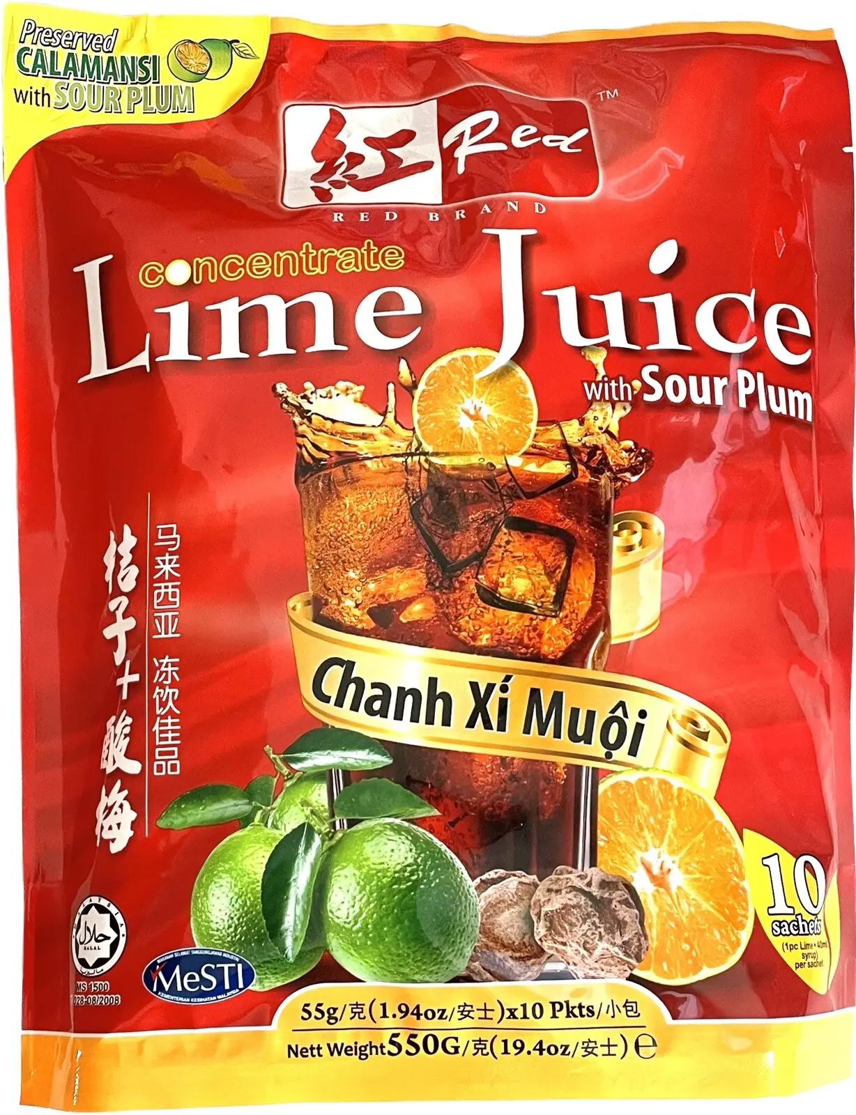 Concentrate Lime Juice with Sour Plum Preserved Calamansi Chanh Xi Muoi 19.4oz