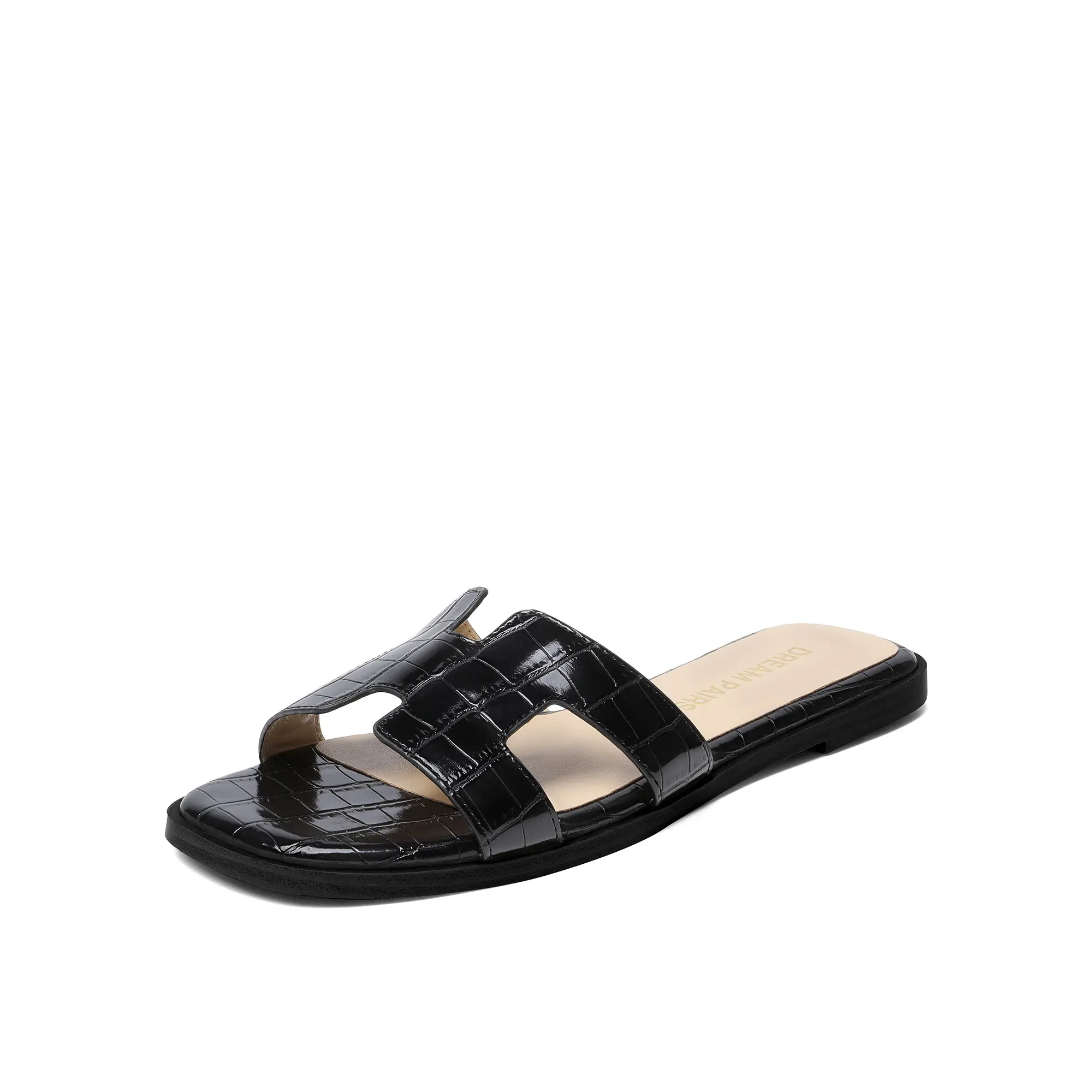 Dream Pairs Women's Cut-out Strap Light Sole Comfort Slip-On Flat Slide Sandals For Spring Summer Dream Pairs Women's Cut-out Strap Light Sole Comfort Slip-On Flat Slide Sandals For Spring Summer