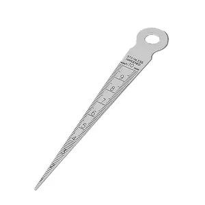 High Precision 0-15mm Stainless Steel Gap Tip Taper Wedge Plug Hole Ruler for Measuring Cylindrical Holes Gap Size and Weld Measurement