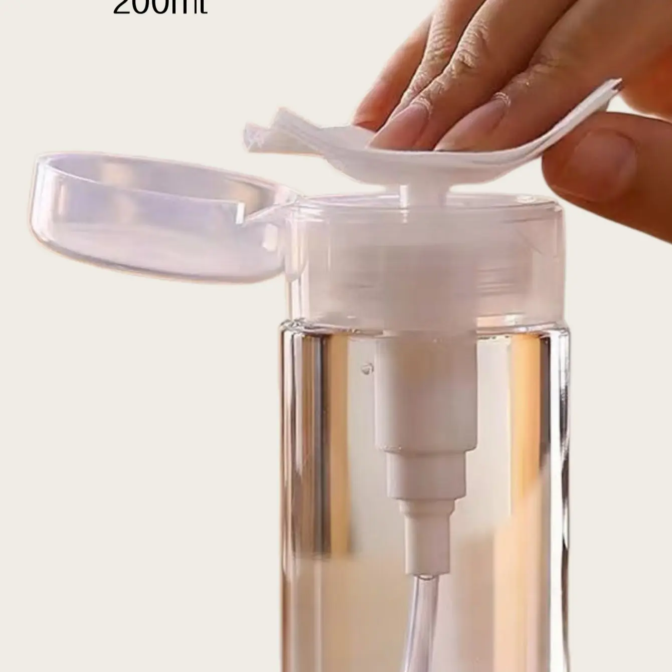 Transparent Pet Reusable Travel Bottle, Makeup Remover Dispenser, 3.38oz/6.76oz Portable Pump, Suitable for Nail Polish, Toner, Makeup Remover, Storage Dispenser