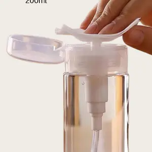 Transparent Pet Reusable Travel Bottle, Makeup Remover Dispenser, 3.38oz/6.76oz Portable Pump, Suitable for Nail Polish, Toner, Makeup Remover, Storage Dispenser