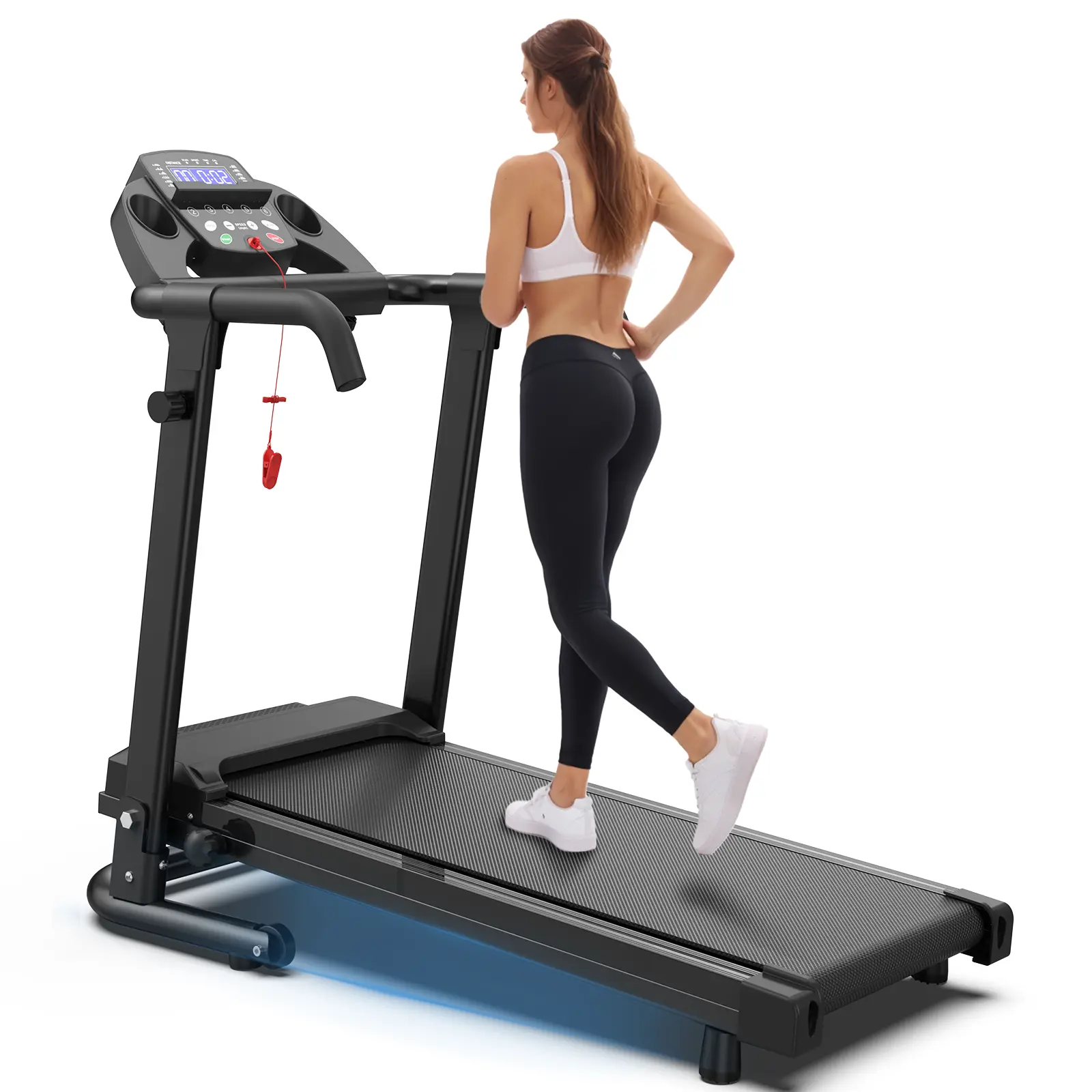 GORUN 2.5HP Folding Adjustable Electric Incline Treadmill with handle,300LBS,Brushless Motor Lasts 3500H,<45dB Quiet,Easy Fold & Move – Perfect for Small Spaces, Ideal for Walking, Jogging & Indoor Fitness,walking pad for home,HomeGym Treadmill