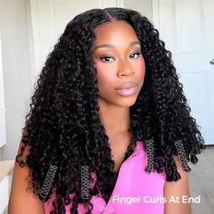 VSHOW Bleached Knots Burmese Curly 10X6 Lace Front Wear Go Glueless Human Hair Wigs Pre Cut HD Lace With Elastic Band Beginners Friendly