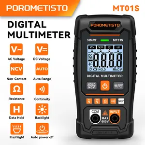 Porometisto Mt01s Smart Digital Multimeter, Auto Range Ncv Voltage Tester Flashlight, Electrician Tool, 0.8-600v, 4000 Counts Voltage Monitor, Auto Ranging Voltmeter