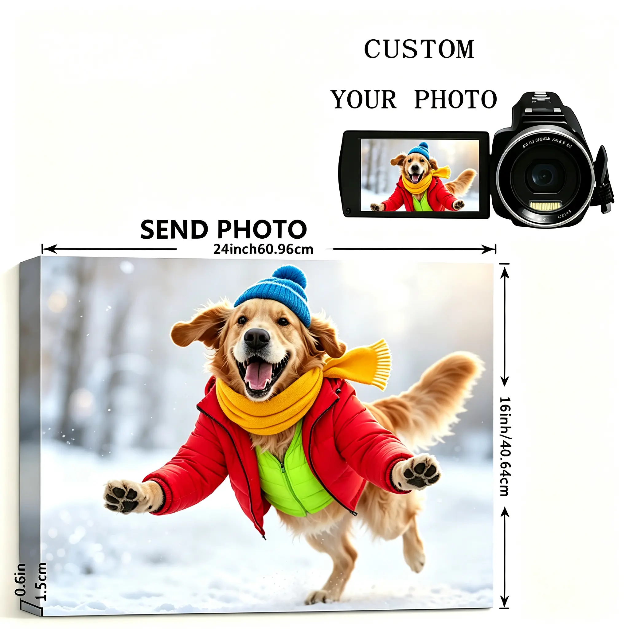 Custom Photo Canvas Wall Art with Sturdy Frame - Personalized Digital Printed Home Decor, Multi-Size, Living Room Decor, Ideal Gift & Souvenir for Bedroom Spaces