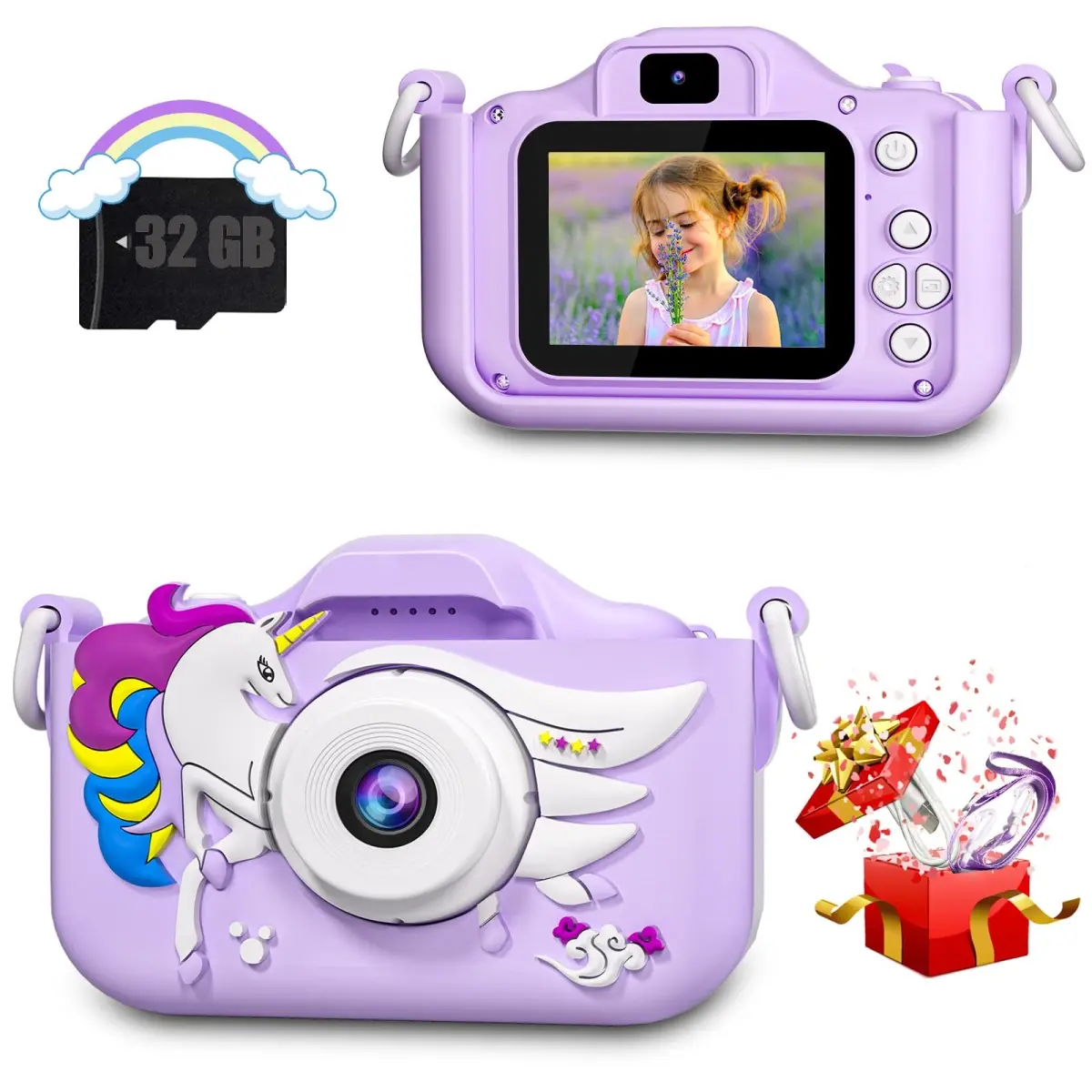 Asonic NT84699 Kids Digital Camera with Video & Selfie Features for Age 3-12