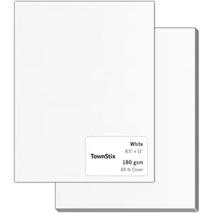 40 Pieces (65 lb/180 gsm) Thick Heavy White Cardstock 8.5 x 11 Cardboard Printer Paper