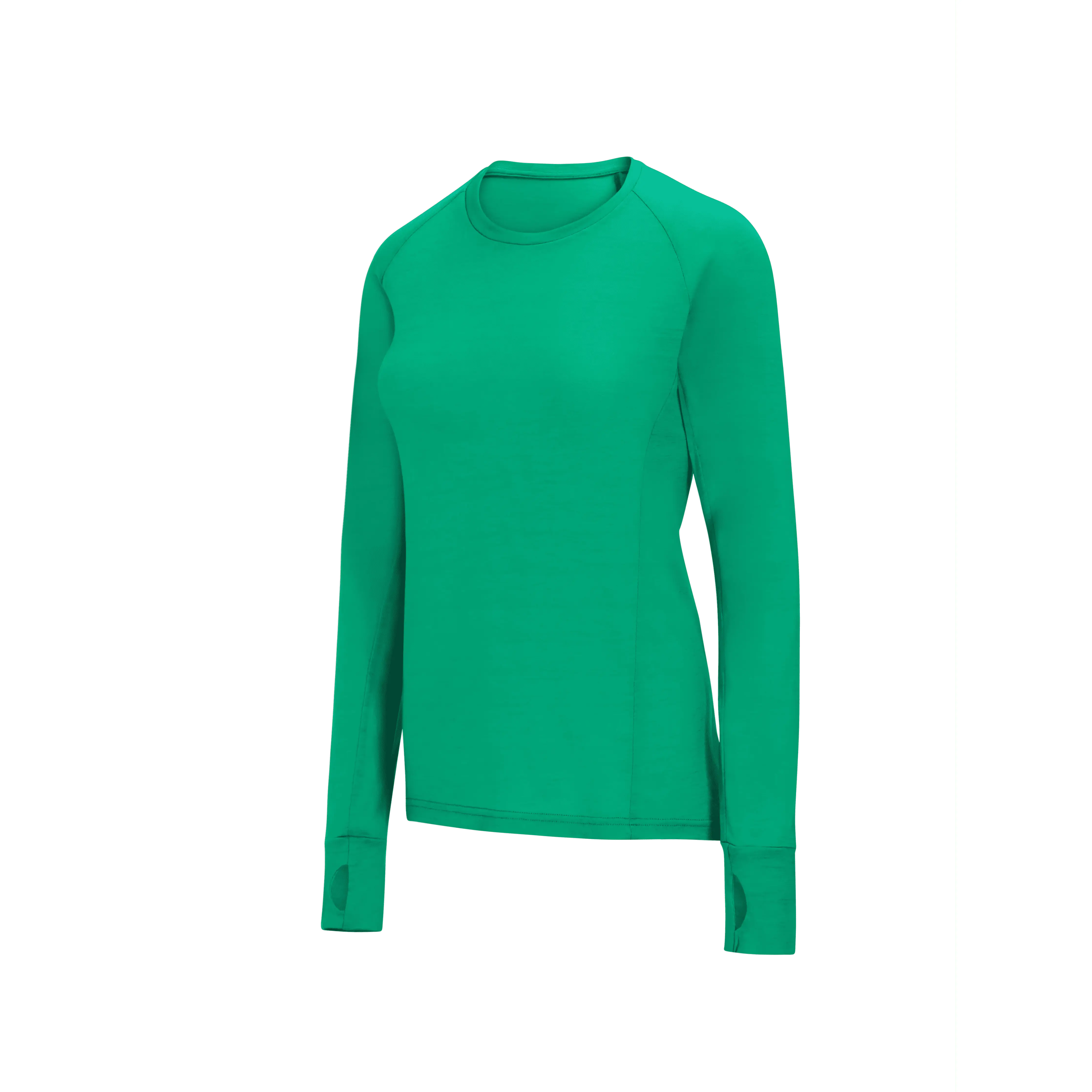 Women's Seamless Merino Wool Knit Base Layer Jersey - FLORA, Slim-Fit Sleeve Shirt, Garment, Basic, Style, Fabric, Long Sleeve, Knitwear, Athletic