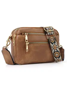 Women's Vegan PU Leather Crossbody Bag, Casual Style with Adjustable Strap, All-Seasons Design, Compact & Stylish Accessory