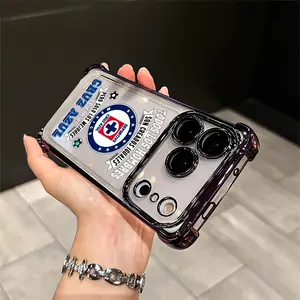 Mexican Soccer Team Cruz Azul Pattern Aesthetic Electroplated TPU Casing For iphone 17 16 15 14 13 12 11 PRO PLUS MAX AIR L1703 Four Corners Anti-Fall Transparent Casual Soft Silicone Drop Protector Vintage unique Anti-scratch Phone Cases