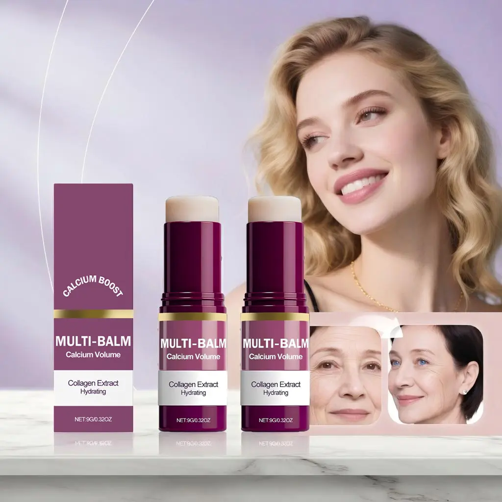 【BUY 1 GET 1 FREE】Multi-Balm Stick for Women, Firming, Smoothing, Hydrating Formula, Portable Lightweight Multi-Function Skincare, Suitable for Face, Neck, Eyes & Lips, Daily Beauty & Makeup Primer Use