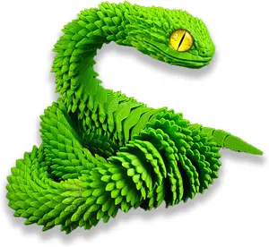 30 Inch 3D Printed Snake – Movable Articulated Snake, Ideal Educational 3D Printed Animal Toy. Must-Have Gift for Kids & Collectors, Decor for Home, Office & Executive Desks