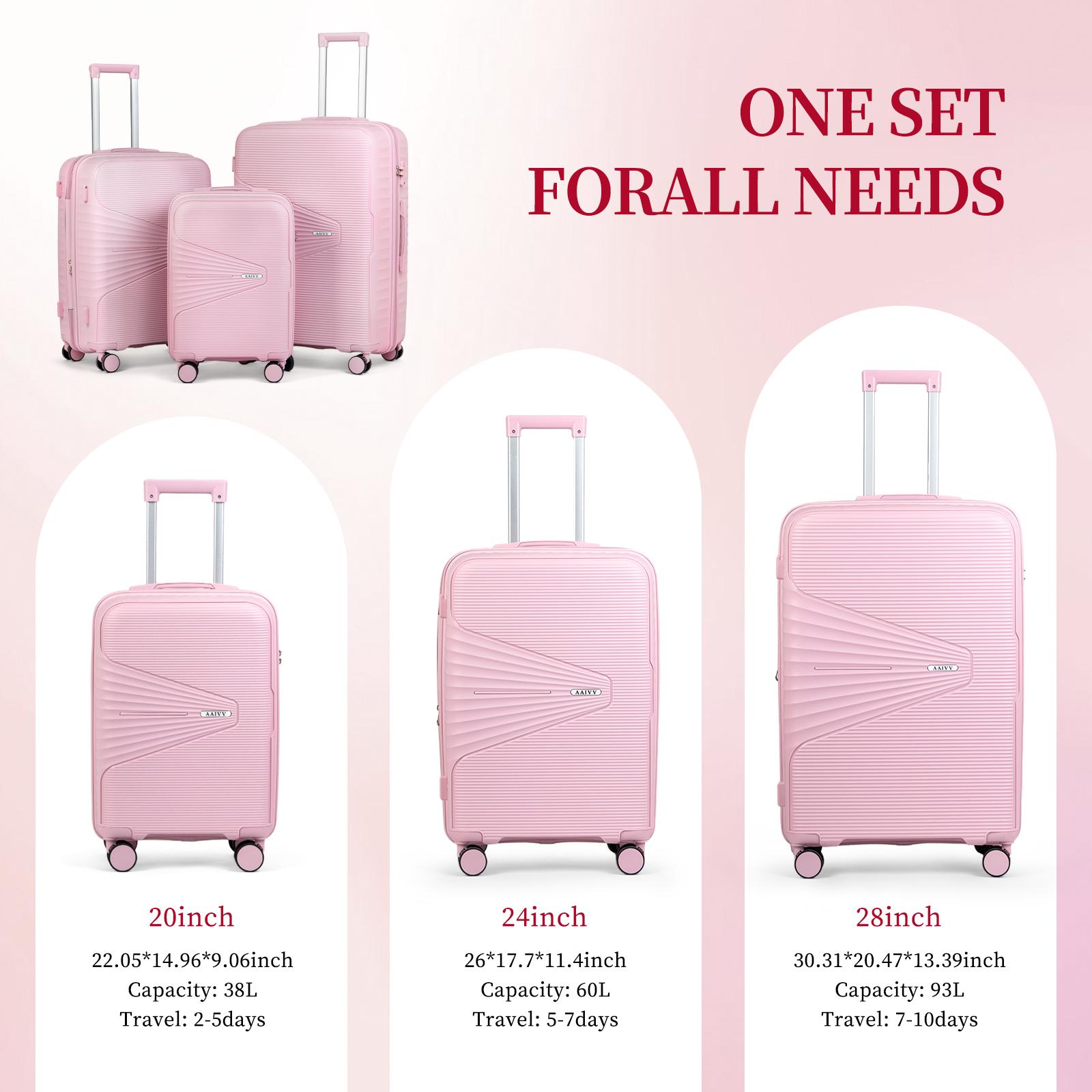 AAIVV 4 Piece Expandable Luggage Sets, ABS Travel Suitcase Set with Double Spinner Wheels, TSA Lock Hardshell Durable Traveling Bag Luggage Sets (13/20/26/28in) Gift for Back to School AAIVV 4 Piece Expandable Luggage Sets, ABS Travel Suitcase Set with Double Spinner Wheels, TSA Lock Hardshell Durable Traveling Bag Luggage Sets (13/20/26/28in) Gift for Back to School