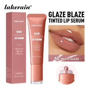 Lakerain Peptide Colored Essence Lip Oil Gloss, Moisturizing Hydrating Plumping Lips, Long-Lasting High Shine Glossy, Perfect Gift for Women