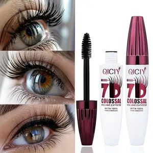 7D Silk Fiber Mascara, Volumizing Curling Waterproof Long-Lasting, Non-Toxic No-Talc Formula, Suitable for All Skin Types, Best Holiday Gift