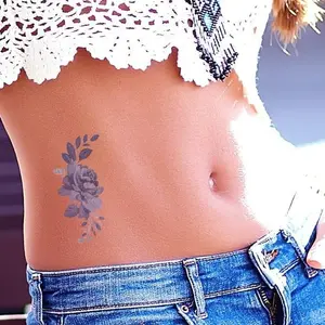 "Morning Flowers" Inky Inky Temporary  Watercolor Tattoo
