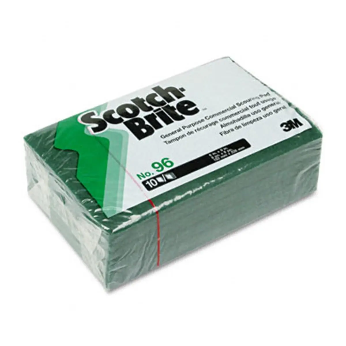 Scotch-Brite Commercial Type Scouring Pad - Synthetic Fiber, 6" x 9" Standard Size, 96CC, 10-Pack Multi Pack, Reptile & Amphibian Pet Cleaning Tool (Scouring Pads/Sticks), Scouring Pads/Sticks-Pad