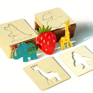 10/20/30/60 Wooden Painting Stencils, Suitable for Children and Teens, Educational Doodling Tool, Gift for Boys and Girls, All-Season DIY Art and Crafts