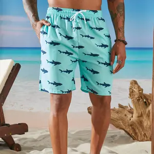 JUNBAOSS Men's Lightweight Printed Beach Shorts, Summer Beach Shorts, Hawaiian Holiday Printed Shorts