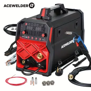 ACEWELDER MIG200T 6-in-1 Welder | 110V/220V Dual Voltage | Gas/Gasless MIG Lift TIG Stick Spot Aluminum Welder