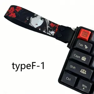 Anime Keyboard Lanyard, Detachable Customizable Ribbon, Cartoon Character Print, Universal DIY Keyboard Accessory, Trendy and Stylish, Gaming Accessory