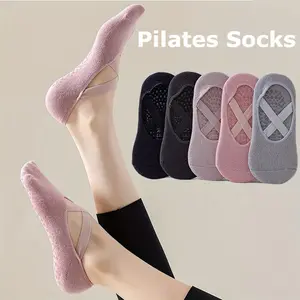 Comfortable Pilates Socks, 1/5 Pairs Women's Short Boat for Yoga, Fitness, Dance, and Indoor Activities, Silicone Anti-slip Soles, Breathable, Moisture-wicking, and Soft Fabric, Athletic Socks Minimalist