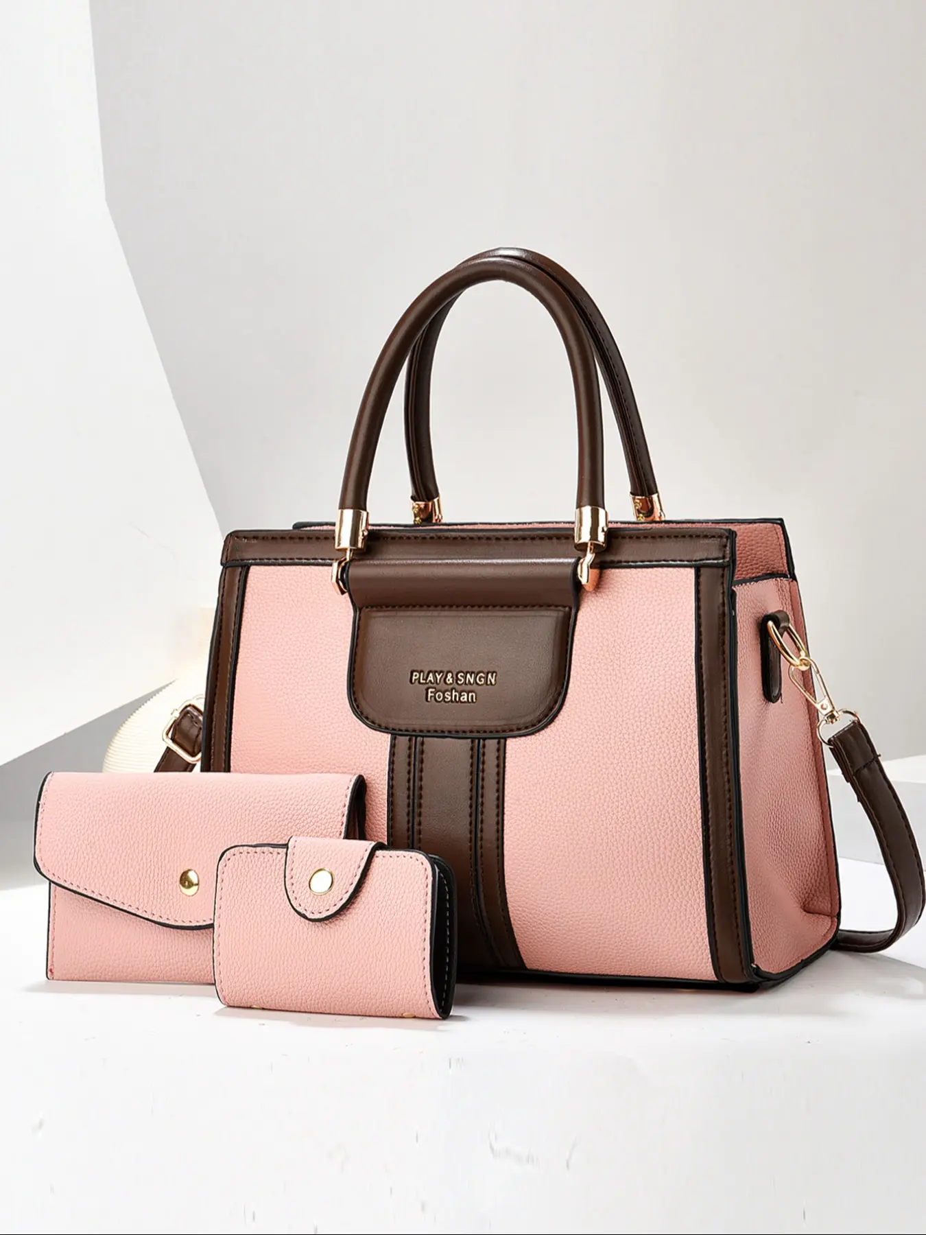 New Two-Piece Set Simple Design Women's Combination Bag Classic Elegant Fashion Style Durable Easy Carry Convenient Versatile Casual All-Seasons Large Capacity Shoulder Crossbody