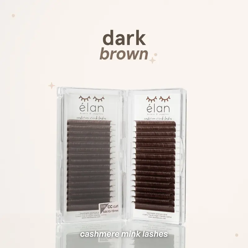 DARK BROWN color lashes Eyelashes Lash Extensions