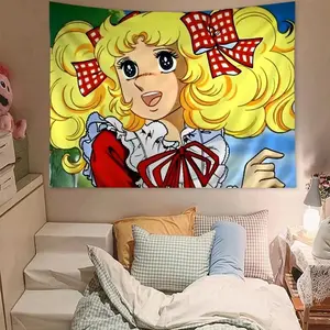 Cartoon Women's Candy Anime Tapestry Flag Tapestry Living Room Home Dorm Decor Art Home Decor Banner Background Cloth 60X40