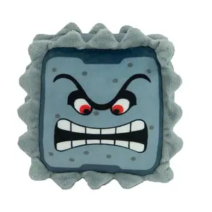 Thwomp Plush Toy Soft Comfortable Stuffed Cushion Pillow Home Decor For Adult Collectors
